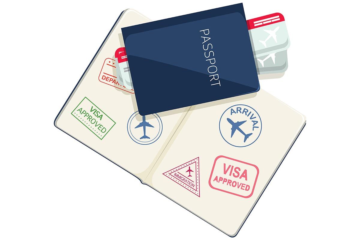 Plane Ticket and Thai Visa Entry Stamp