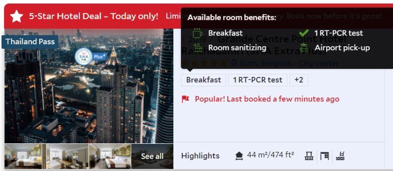 Bangkok Test and Go Hotels