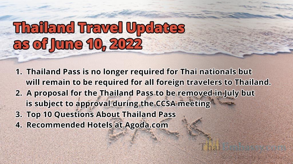 Thailand Travel Updates for June 2022